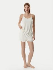 KARL LAGERFELD Piżama B1W45011 Beżowy jasny Regular Fit. Brązowe piżamy KARL LAGERFELD, s, bez wzorów, z wiskozy, bez kołnierzyka, bez ramiączek. Za 529.99 zł.