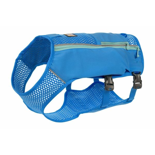 Kurtka wyścigowa dla psów Ruffwear Trail Runner. Niebieskie kurtki do biegania RUFFWEAR, l, bez wzorów, z materiału, bez kaptura, do biegania. Za 616.55 zł.