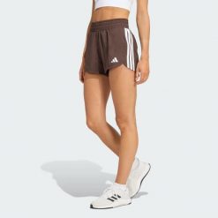 Szorty treningowe Pacer Workout Woven High Rise. Białe szorty sportowe adidas, bez wzorów, na fitness i siłownię, climacool (adidas). Za 149.00 zł.