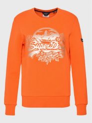 Superdry Bluza Vintage W2011336A Pomarańczowy Regular Fit. Brązowe bluzy Superdry, bez wzorów, z bawełny, vintage, bez ramiączek, bez kaptura. Za 149.99 zł.