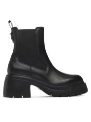 Liu Jo Botki Carrie 19 SF3057 PX241 Czarny. Czarne botki Liu Jo, bez wzorów, ze skóry, bez obcasa, na słupku, bez zapięcia. Za 819.99 zł.