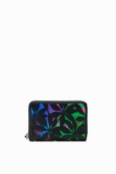 Desigual portfel damski kolor czarny. Czarne portfele Desigual, bez wzorów, z materiału. Za 249.99 zł.