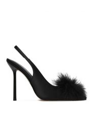 Eva Minge Szpilki EO-LAYLA-LT1677-35 Czarny. Czarne szpilki Eva Minge, bez wzorów, z materiału, bez obcasa, na szpilce, bez zapięcia. Za 479.99 zł.