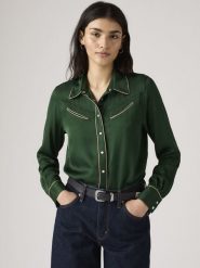 Levi's Koszula w kolorze zielonym rozmiar: M. Zielone koszule Levi's, m, bez wzorów, z wiskozy, bez kołnierzyka, bez ramiączek. Za 139.95 zł.