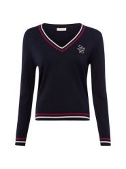 Liu Jo Collection Sweter z dzianiny Kobiety niebieski, M. Niebieskie swetry Liu Jo Collection, m, bez wzorów, z dzianiny, eleganckie, bez ramiączek. Za 379.95 zł.