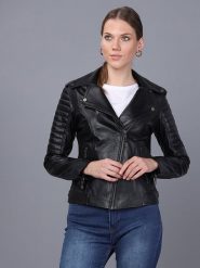 Basics & More Skórzana kurtka w kolorze czarnym rozmiar: XXL. Czarne kurtki Basics & More, xxl, bez wzorów, bez kaptura. Za 383.03 zł.