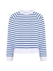Marc O'Polo Denim Bluza Kobiety Bawełna niebieski|biały, XS. Białe bluzy Marc O'Polo DENIM, xs, bez wzorów, z bawełny, bez kaptura. Za 279.95 zł.