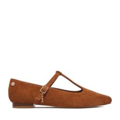 Baleriny Beverly Hills Polo Club. Brązowe baleriny Beverly Hills Polo Club, bez wzorów, bez obcasa, bez zapięcia. Za 299.99 zł.