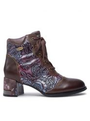 Laura Vita Botki Gycroo 15 Brązowy. Brązowe botki LAURA VITA, bez wzorów, ze skóry, bez obcasa, na słupku, bez zapięcia. Za 379.99 zł.