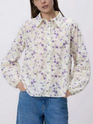 Koszula w kwiatki - wielobarwny. Koszule Reserved, l, bez wzorów, z bawełny, bez kołnierzyka, bez ramiączek. Za 119.99 zł.