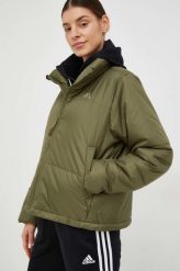 Adidas Performance kurtka damska kolor zielony zimowa. Zielone kurtki adidas Performance, na zimę, l, bez wzorów, z materiału, bez kaptura. W wyprzedaży za 274.99 zł.