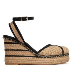 Sandały Castañer. Brązowe sandały Castañer, bez wzorów, bez obcasa, na słupku, bez zapięcia. Za 1,589.00 zł.