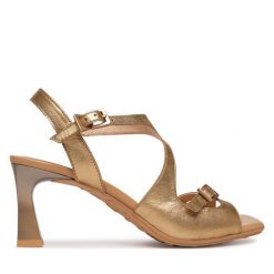 Sandały Hispanitas. Żółte sandały Hispanitas, bez wzorów, bez obcasa, na słupku, bez zapięcia. Za 659.99 zł.