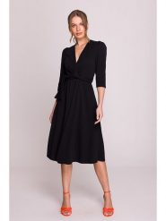 Stylove Sukienka w kolorze czarnym rozmiar: XXL. Czarne sukienki Stylove, xxl, bez wzorów, bez kołnierzyka, bez ramiączek, midi. Za 333.45 zł.