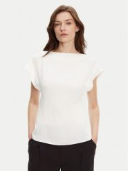 BOSS Bluzka Bavati 50541815 Écru Regular Fit. Bluzki Boss, bez wzorów, z wiskozy, bez kołnierzyka, bez ramiączek. Za 849.99 zł.