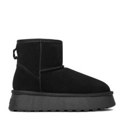 Śniegowce Badura. Czarne śniegowce Badura, bez wzorów, bez zapięcia. Za 229.99 zł.