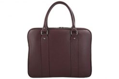 Aktówka skórzana damska Barberini's bordowa 602-5. Czerwone aktówki Barberinis, bez wzorów, ze skóry. Za 449.99 zł.