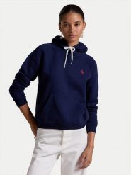 Polo Ralph Lauren Bluza 211943007002 Granatowy Regular Fit. Niebieskie bluzy Polo Ralph Lauren, s, bez wzorów, z bawełny, bez kaptura. Za 479.99 zł.