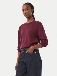 Tommy Jeans Sweter Essential DW0DW23360 Fioletowy Regular Fit. Fioletowe swetry Tommy Jeans, l, bez wzorów, z bawełny, bez ramiączek. Za 369.99 zł.