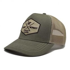 Czapka Trucker - 5 Paneli / Jeden Rozmiar (Zielony/Beżowy). Zielone czapki z daszkiem SURF MONKEY, bez wzorów, sportowe. Za 159.95 zł.