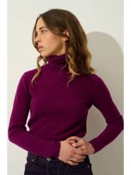 AUTHENTIC CASHMERE Kaszmirowy golf "Bise" w kolorze fioletowym rozmiar: XXL. Różowe swetry AUTHENTIC CASHMERE, na lato, xxl, bez wzorów, z kaszmiru, bez ramiączek. Za 404.45 zł.