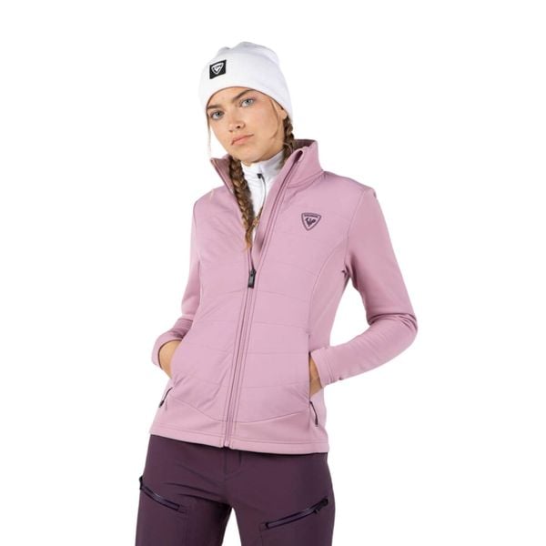 Bluza narciarska Rossignol W Classique Hybrid Clim FZ różowa. Czerwone bluzy Rossignol, na zimę, m, bez wzorów, sportowe, bez ramiączek, bez kaptura. W wyprzedaży za 514.25 zł.