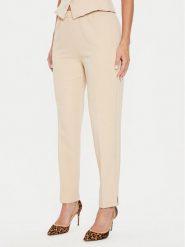 Guess Spodnie materiałowe W4YB52 WFWX2 Beżowy Regular Fit. Brązowe spodnie materiałowe Guess, z aplikacjami, z materiału. Za 239.99 zł.