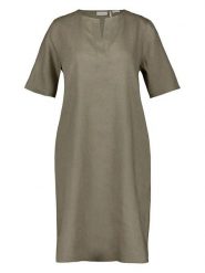 Gerry Weber Lniana sukienka w kolorze khaki rozmiar: 46. Brązowe sukienki Gerry Weber, na co dzień, bez wzorów, ze lnu, bez kołnierzyka, bez ramiączek, mini, proste. Za 162.87 zł.