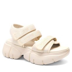 Sandały Sprandi. Brązowe sandały Sprandi, bez wzorów, bez obcasa, na płaskiej podeszwie, bez zapięcia. Za 179.99 zł.