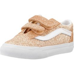 Buty VANS OLD SKOOL V GLITTER Pomarańczowy. Brązowe buty trekkingowe Vans, z syntetyku, bez zapięcia. Za 261.99 zł.