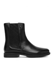 U.S. Polo Assn. Sztyblety CEO-INGRID002W/EL1 Czarny. Czarne botki U.S. Polo Assn., bez wzorów, ze skóry, bez obcasa, na płaskiej podeszwie, bez zapięcia. Za 299.99 zł.