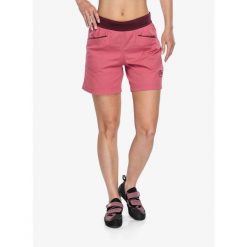 Spodenki wspinaczkowe damskie La Sportiva Roots Shorts. Czerwone szorty La Sportiva, bez wzorów. Za 240.99 zł.