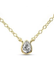 Diamant Vendôme Złoty naszyjnik z diamentem - dł. 40 cm rozmiar: onesize. Żółte naszyjniki Diamant Vendôme, z materiału, z diamentem, złote. Za 1,478.99 zł.