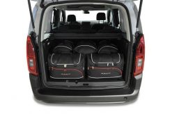 Torby Do Bagażnika Citroen Berlingo M 2018+ 5Szt Kjust. Czarne torby podróżne KJUST, bez wzorów, z kauczuku. Za 1,508.00 zł.