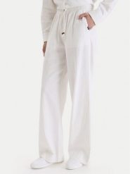 Nautica Spodnie materiałowe W126-NALTR-1020-01X Biały Wide Leg. Białe spodnie materiałowe Nautica, bez wzorów, z materiału. Za 149.99 zł.