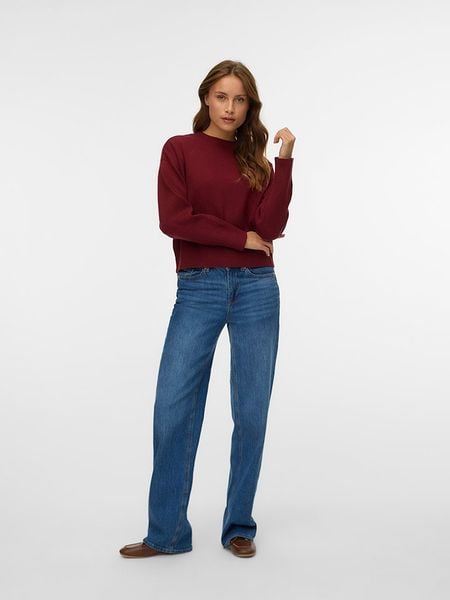 Vero Moda Sweter w kolorze bordowym rozmiar: XL. Czerwone swetry Vero Moda, xl, bez wzorów, bez ramiączek. Za 104.99 zł.