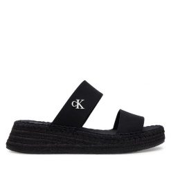 Espadryle Calvin Klein Jeans. Czarne espadryle Calvin Klein Jeans, bez wzorów, z jeansu, sportowe, bez obcasa. Za 209.99 zł.