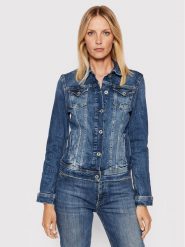 Pepe Jeans Kurtka jeansowa Thrift PL402011 Niebieski Regular Fit. Niebieskie kurtki Pepe Jeans, xs, bez wzorów, z bawełny, bez kaptura. Za 239.99 zł.