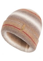 2058 Trespass Chevron - beżowo‑brązowa czapka unisex. Brązowe czapki zimowe 2117 OF SWEDEN, bez wzorów, z dzianiny, klasyczne. Za 55.90 zł.
