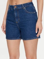 Mustang Szorty jeansowe Charlotte 1015220 Granatowy Comfort Fit. Niebieskie szorty Mustang, bez wzorów, z bawełny. Za 159.99 zł.