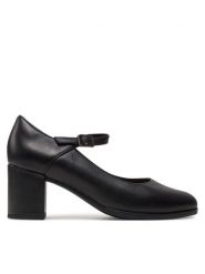 Clarks Czółenka Freva55 Strap 26172052 Czarny. Czarne czółenka Clarks, bez wzorów, ze skóry, bez obcasa, bez zapięcia. Za 319.99 zł.