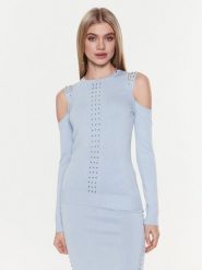 Liu Jo Sport Bluzka TA3056 MS49I Błękitny Slim Fit. Niebieskie t-shirty sportowe Liu Jo Sport, xxl, bez wzorów, z wiskozy, bez ramiączek. Za 769.99 zł.