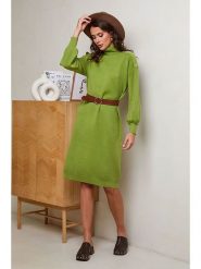 Soft Cashmere Sukienka dzianinowa w kolorze zielonym rozmiar: 34/36. Zielone sukienki Soft Cashmere, na co dzień, bez wzorów, z dzianiny, bez kołnierzyka, bez ramiączek, maxi, proste. Za 104.99 zł.