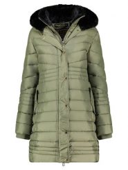 Geographical Norway Płaszcz pikowany "Biensur" w kolorze zielonym rozmiar: M. Zielone płaszcze Geographical Norway, m, bez wzorów, bez kaptura. Za 281.76 zł.
