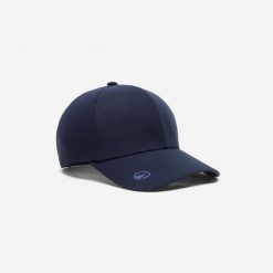 Czapka z daszkiem do golfa z magnesem na znacznik. Niebieskie czapki z daszkiem INESIS, bez wzorów, z materiału, sportowe. Za 49.99 zł.