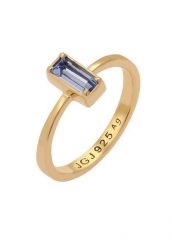 Elli Pierścionek z kamieniami Damski Kryształami szklanymi 925 Sterling Silver Pierścionki 1 ct. Szare pierścionki Elli, srebrne. Za 198.99 zł.