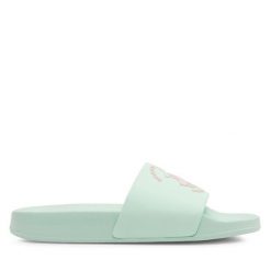 Klapki Beverly Hills Polo Club. Zielone klapki Beverly Hills Polo Club, bez wzorów, bez obcasa, bez zapięcia. Za 89.99 zł.