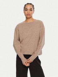 Guess Bluzka O4BP01 KCHZ2 Brązowy Regular Fit. Brązowe bluzki Guess, xs, z aplikacjami, z bawełny, bez kołnierzyka, bez ramiączek. Za 99.99 zł.