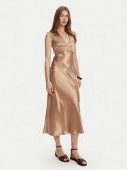 Max Mara Sukienka koktajlowa Glizia 2516221048 Brązowy Regular Fit. Brązowe sukienki Max Mara, bez wzorów, z acetatu, wizytowe, bez kołnierzyka, bez ramiączek. Za 1,319.00 zł.