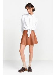 Rich&Royal Spódnica w kolorze jasnobrązowym rozmiar: 34. Brązowe spódnice Rich&Royal, bez wzorów, ze skóry, mini, rozkloszowane. Za 202.03 zł.